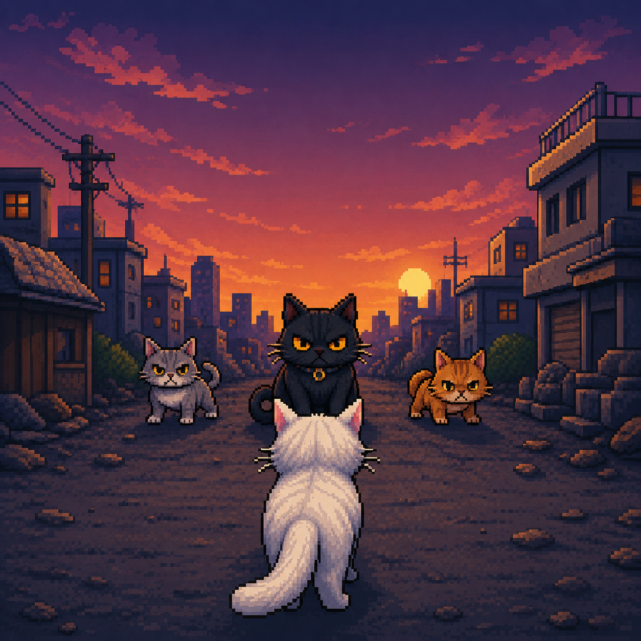 도시 탈출 고양이 rpg